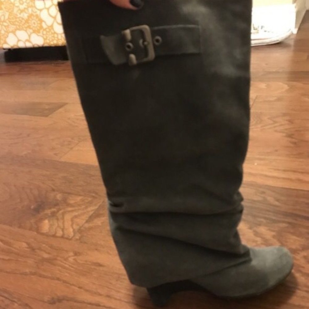 Gray boots
